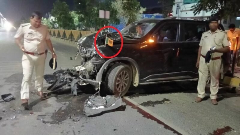 BJP का झंडा लगी स्कॉर्पियो ने तीन पुलिसकर्मियों को रौंदा, महिला सिपाही की मौत