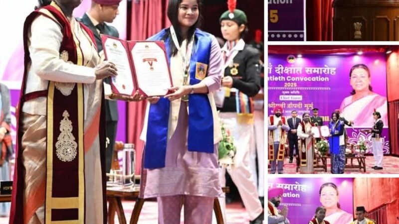 कुमाऊं विश्वविद्यालय के 20वें दीक्षांत समारोह में शामिल हुईं राष्ट्रपति द्रौपदी मुर्मू, कहा – युवाओं को राष्ट्र निर्माण में निभानी होगी अग्रणी भूमिका