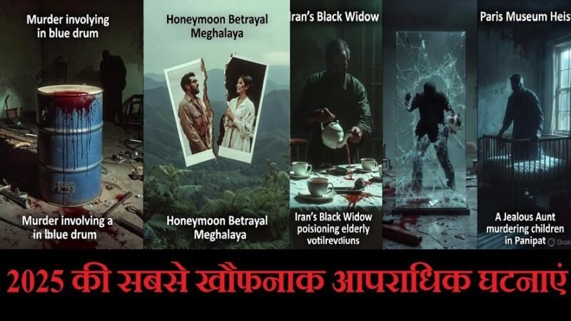 2025 की सबसे खौफनाक आपराधिक घटनाएं : विश्वासघात, हत्या और लूट की दहशत भरी कहानियां