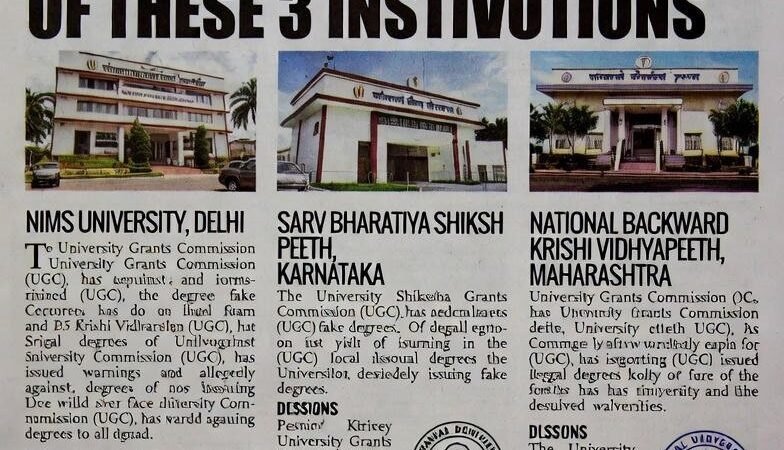 UGC की चेतावनी:  फर्जी संस्थानों से सावधान, अवैध डिग्रियां बांट रहे हैं ये संस्थान