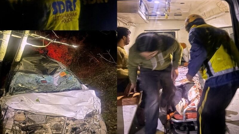 उत्तराखंड में भीषण सड़क हादसा, खाई में गिरी XUV-700, दो की मौत, छह गंभीर रूप से घायल