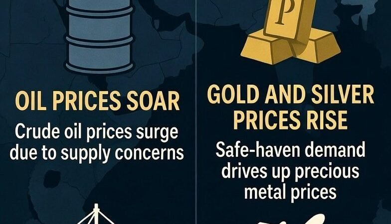मिडिल ईस्ट तनाव से भारत पर गहरा असर: तेल आपूर्ति खतरे में, सोना-चांदी में उछाल, एक्सपोर्ट और उड़ानें प्रभावित