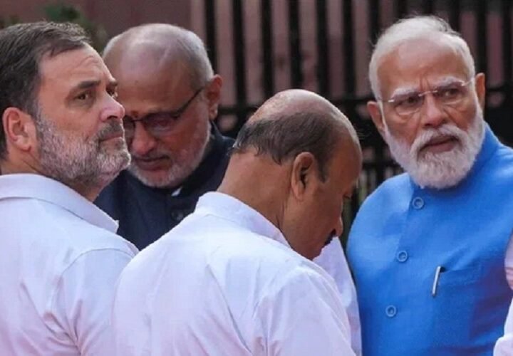 संसद परिसर में दिखी खास तस्वीर: पीएम मोदी और राहुल गांधी के बीच हुई बातचीत