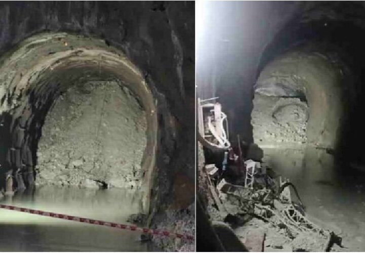 ऋषिकेश कर्णप्रयाग रेलवे लाइन: रुद्रप्रयाग में सुरंग के अंदर मिट्टी धंसी, पानी के साथ आया मलबा, मची अफरा तफरी