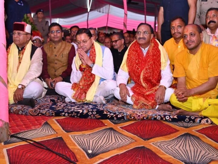 नगाण गांव में श्रीमद्भागवत कथा में शामिल हुए मुख्यमंत्री, विकास कार्यों का किया उल्लेख