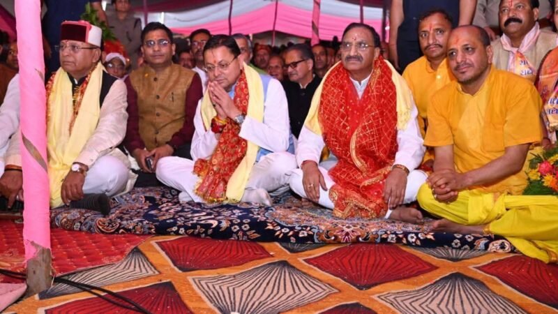 नगाण गांव में श्रीमद्भागवत कथा में शामिल हुए मुख्यमंत्री, विकास कार्यों का किया उल्लेख