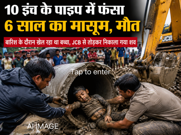 उत्तराखंड: बारिश में खेलते-खेलते 10 इंच के पाइप में फंसा मासूम, दर्दनाक मौत