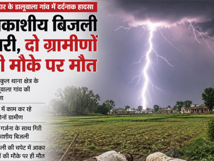 उत्तराखंड: खेत में काम कर रहे थे लोग, अचानक आसमान से गिरी बिजली, दो लोगों की मौत