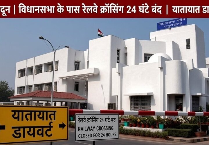 देहरादून में विधानसभा के पास रेलवे क्रॉसिंग 24 घंटे रहेगी बंद, यातायात डायवर्ट