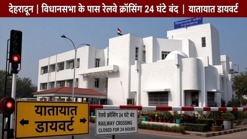 देहरादून में विधानसभा के पास रेलवे क्रॉसिंग 24 घंटे रहेगी बंद, यातायात डायवर्ट